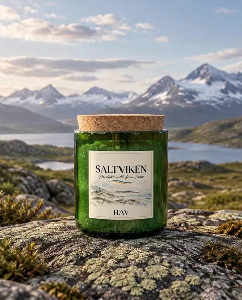 Handgjord burk Saltviken Hav