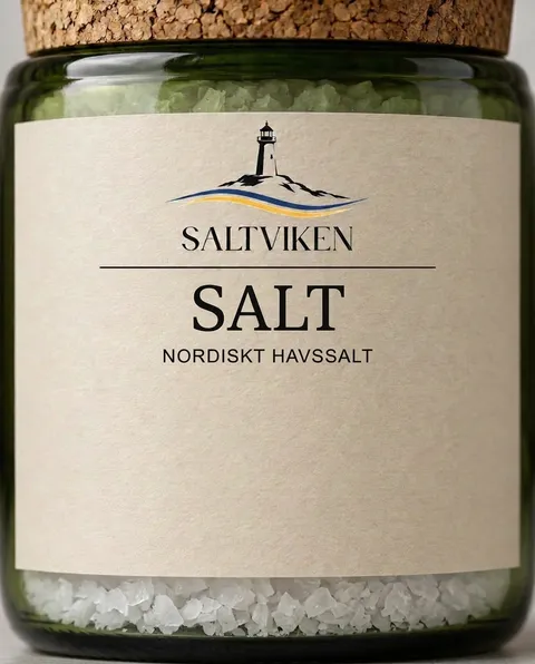 Etikett och kryddblandning för Saltviken Salt